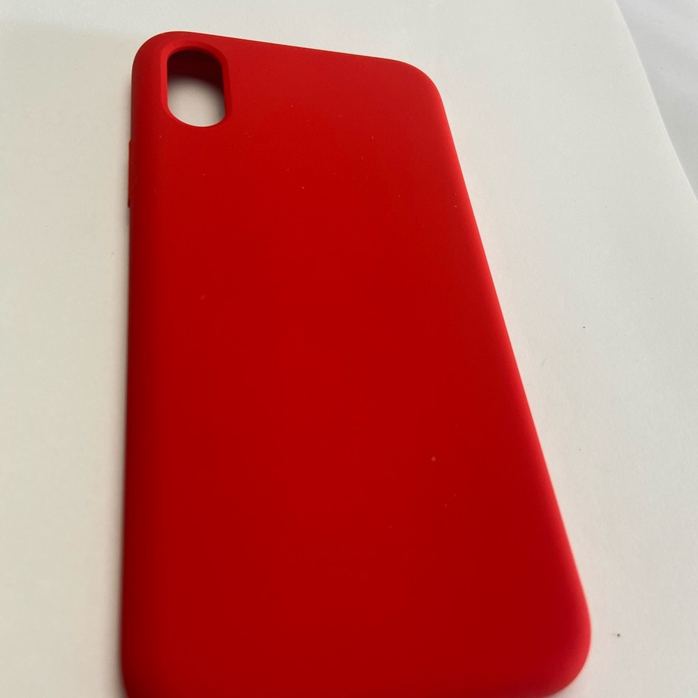 Red Silicone protective Case For iPhone X